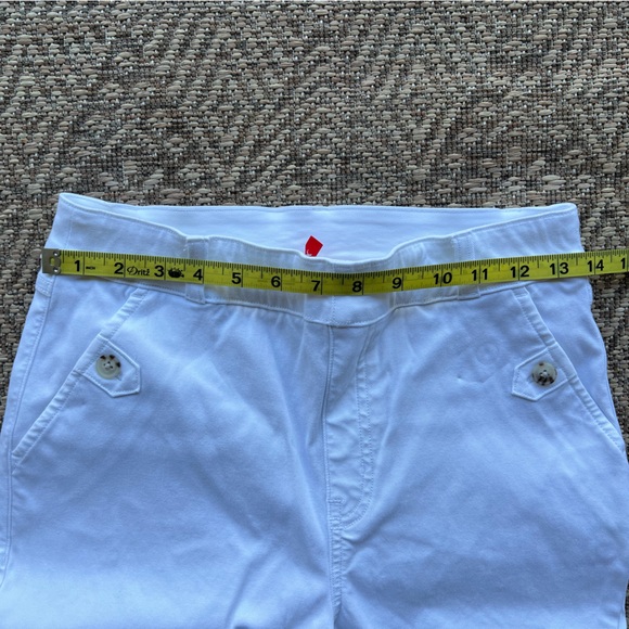 Spanx Twill Crop Wide Leg High Rise Pants White Small - Picture 6 of 10